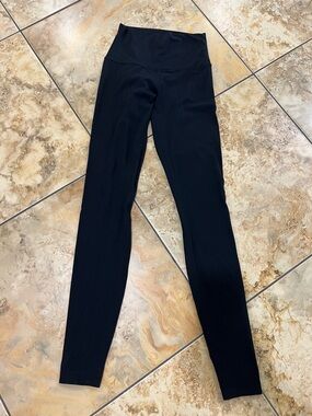 lululemon athletica Black Ribbed High-Waist Leggings